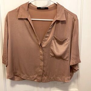 Quince washable silk pajama set in almond, size S